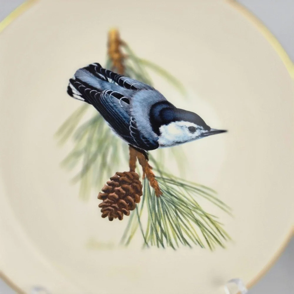 National Wildlife Federation‎ Bluebird Nuthatch Plates 1986 Tracé Belcrest Pair